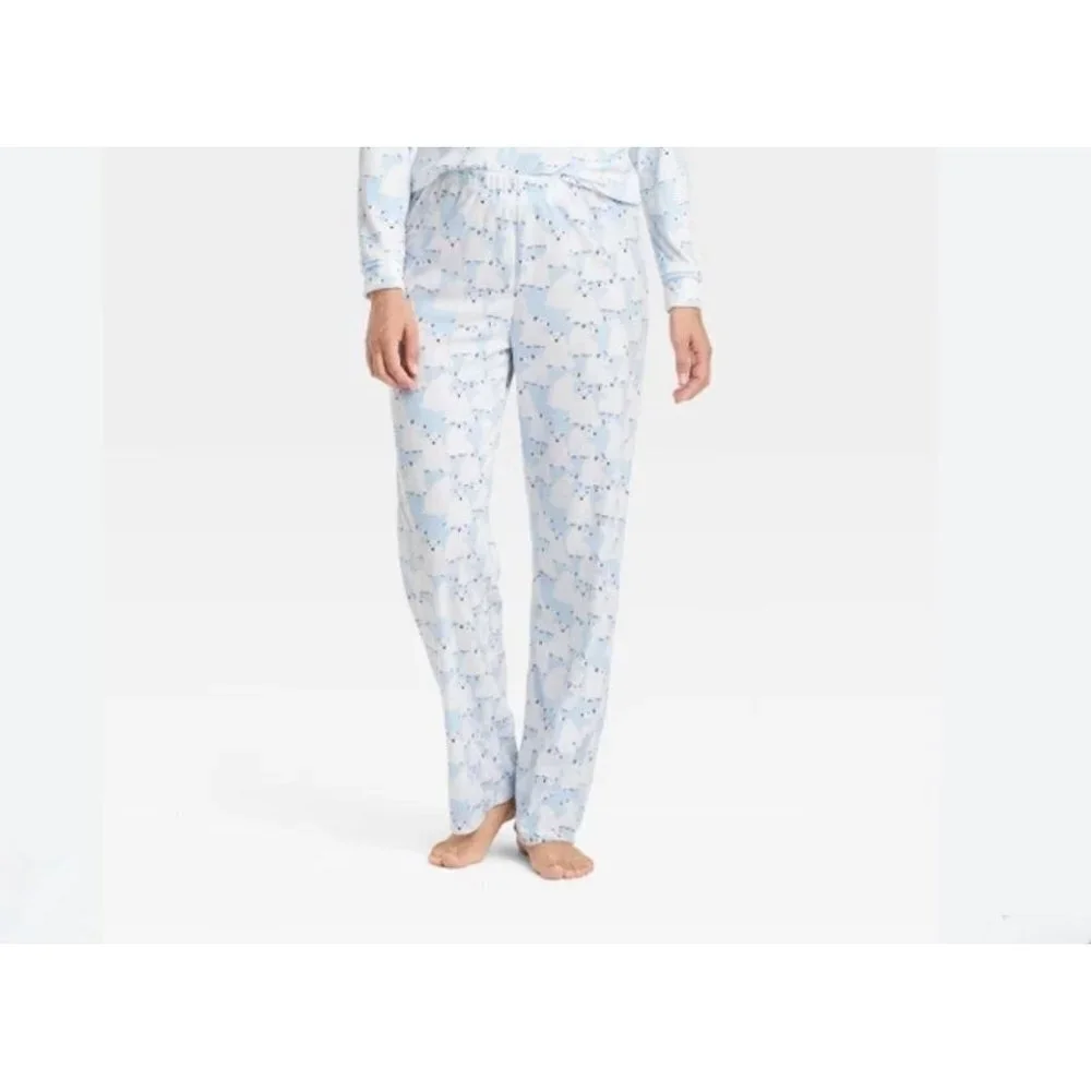Target Polar Bear Soft Holiday Matching Family Pajama Set Wondershop™ Blue XL - Picture 3 of 7